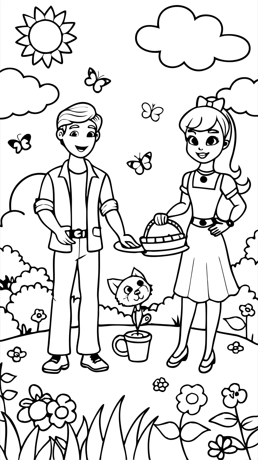 barbie ken coloring pages